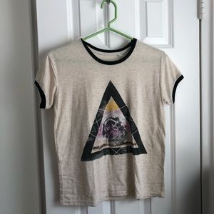 Moon/Zodiac Graphic Ringer Tee
